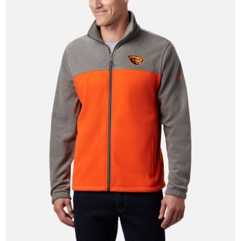 Columbia Collegiate Flanker III Fleece - Oregon State - Jacke Herren Grau Braun Orange - SUJX96128